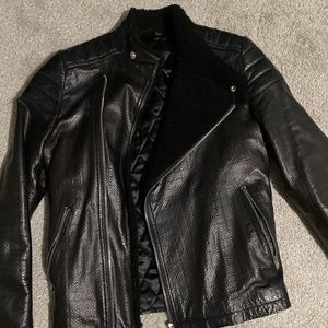 Zara mens leather jacket xs